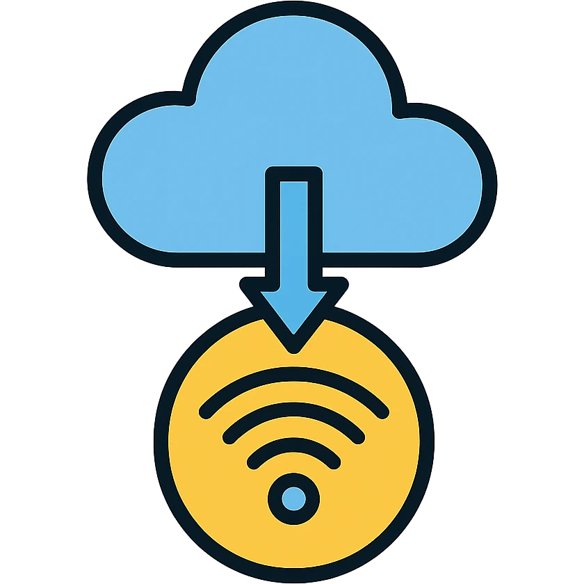On-Demand Connectivity icon, modern, shades of blue emoji