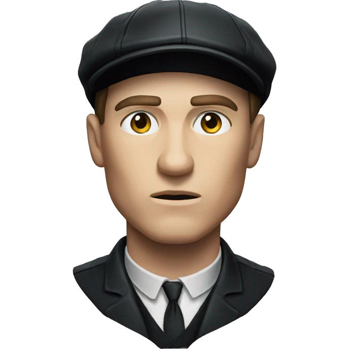 Tommy shelby black cap frowning face emoji