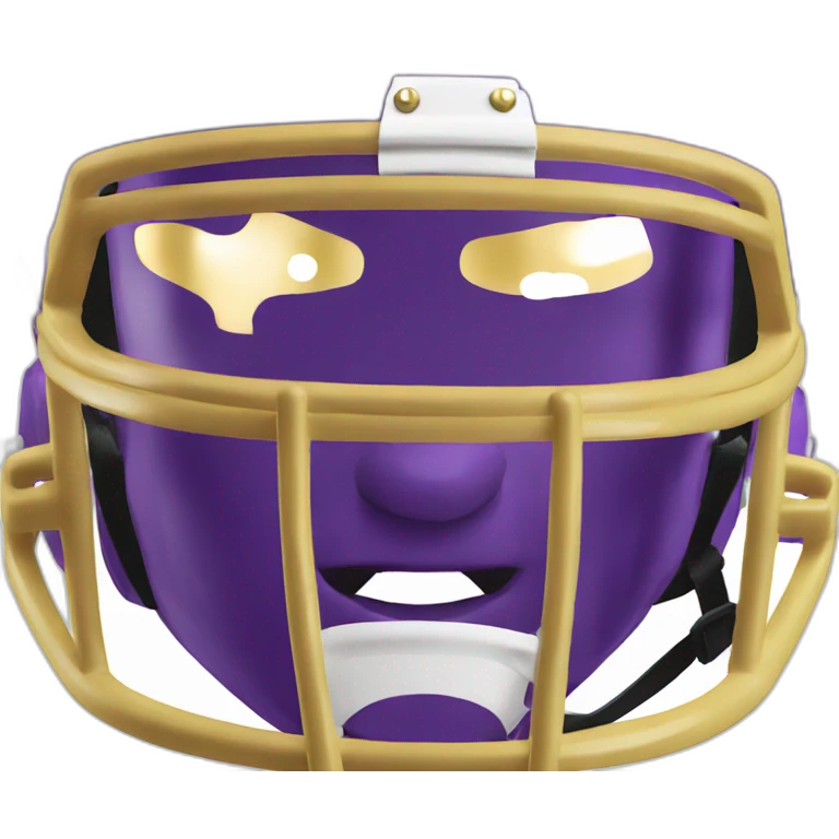 purple football player with gold helmet emoji