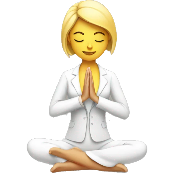 MEDITATING BUSINESS WOMAN emoji