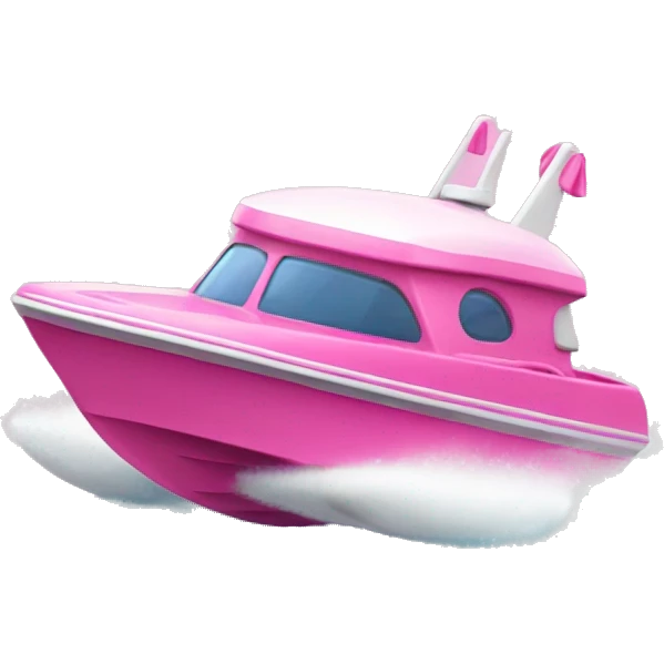 pink speedboat emoji