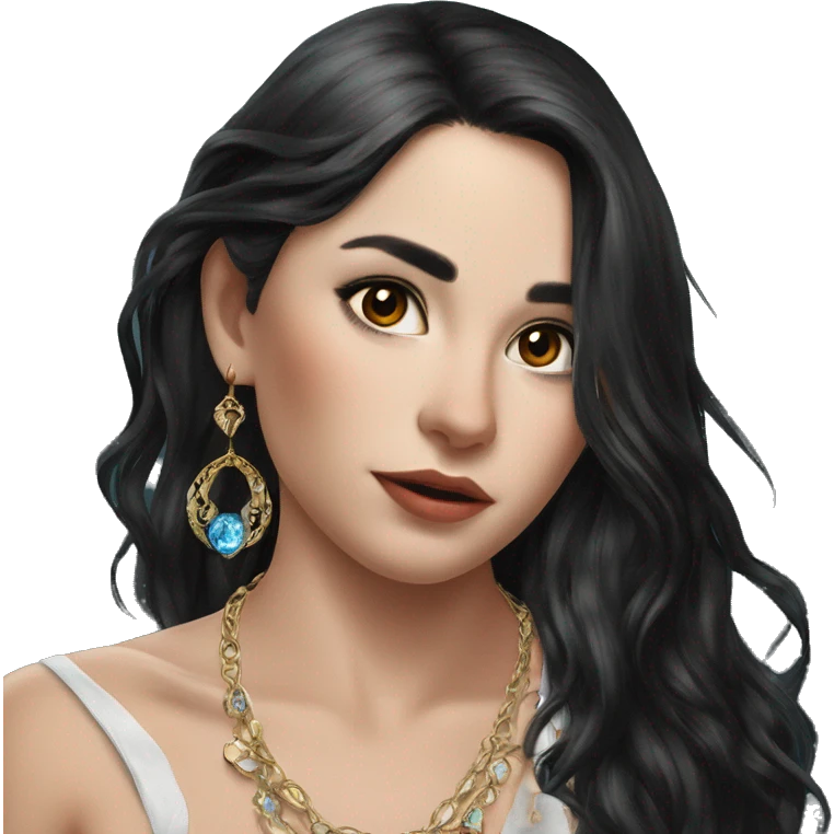 mysterious girl portrait pose emoji