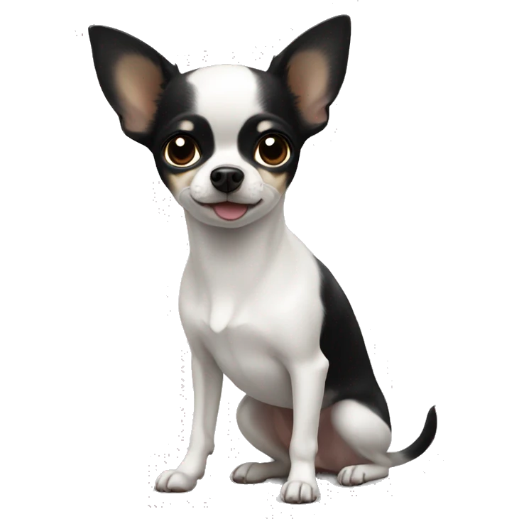 White and black chihuahua emoji