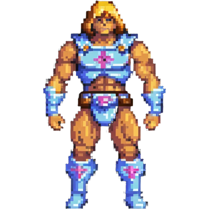 full-body He-Man character emoji