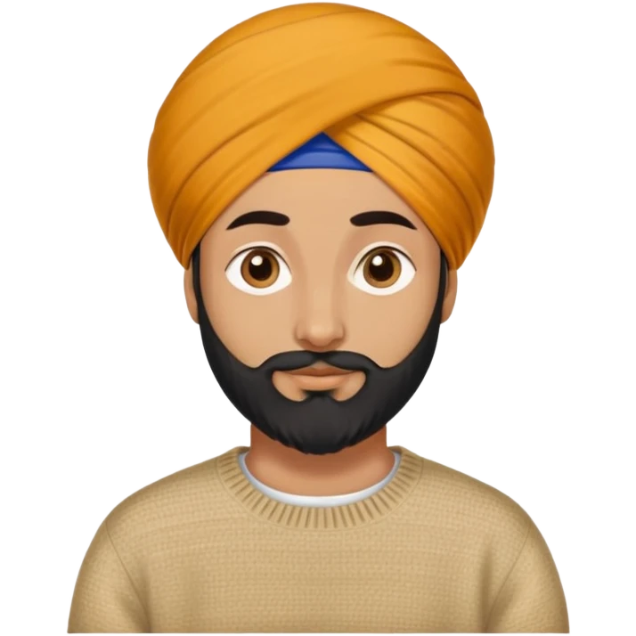 Sikh wearing sweater  emoji