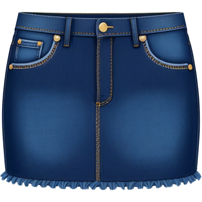 super realistic dark denim mini skirt emoji