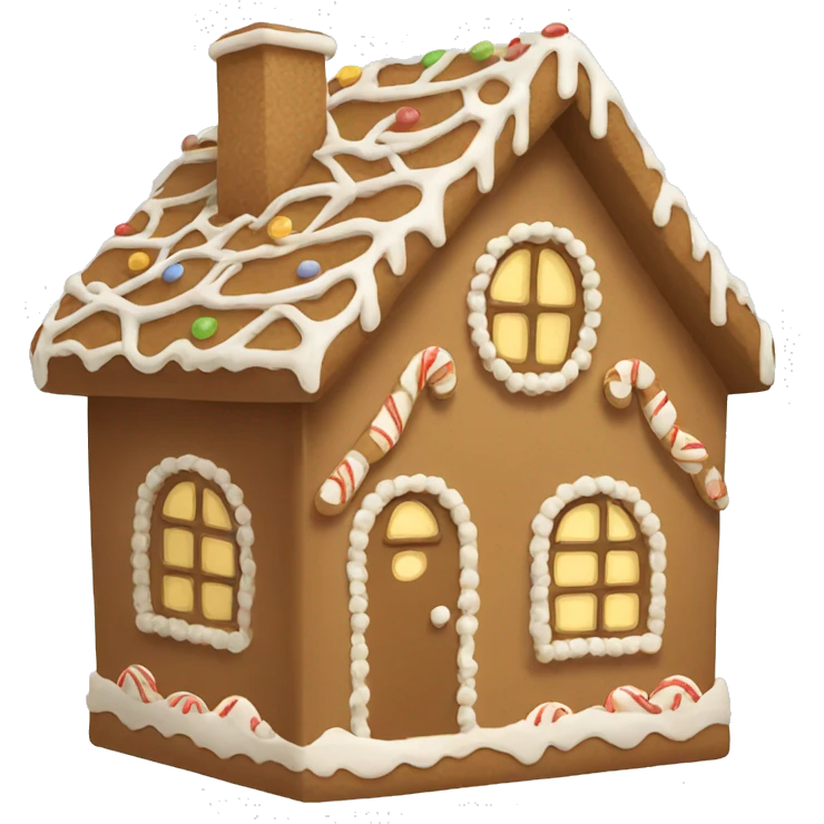 Beige gingerbread house emoji
