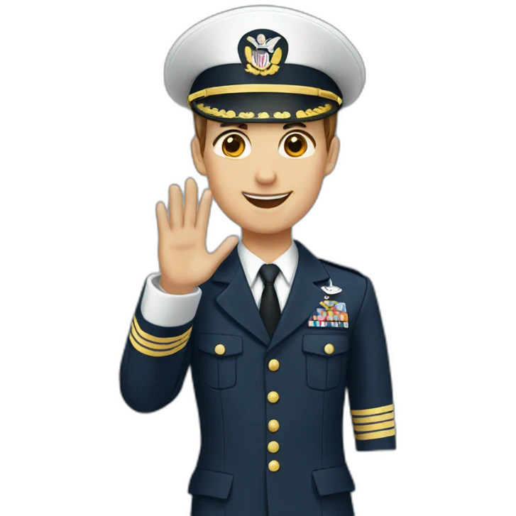 Navy Officer salutating emoji