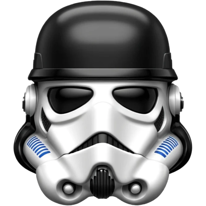 Black storm trooper helment emoji