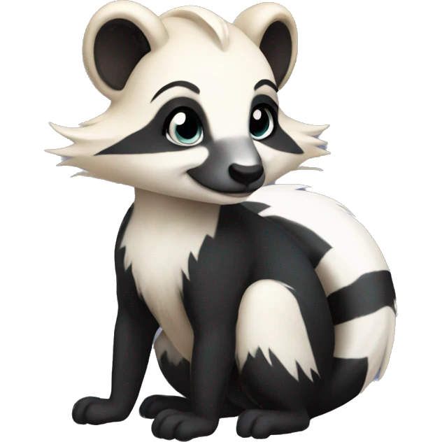 blonde cute skunk emoji