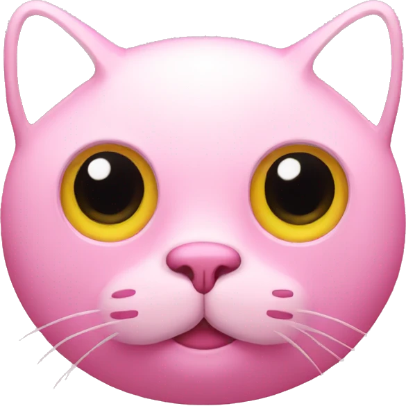 Pink cat camera emoji