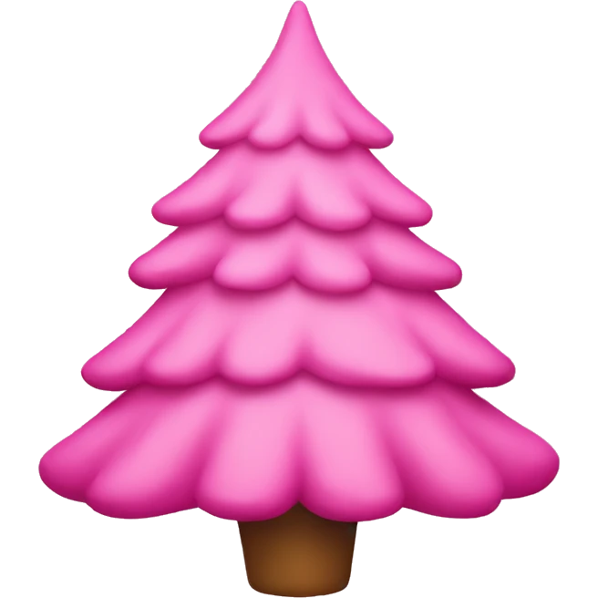 Pink Christmas tree emoji