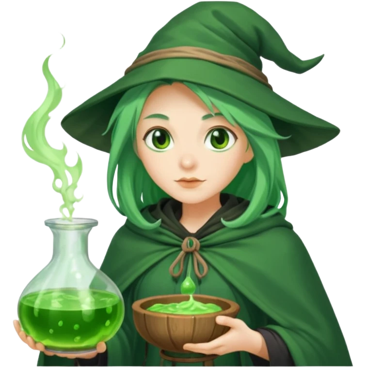 green witch cooking potion emoji