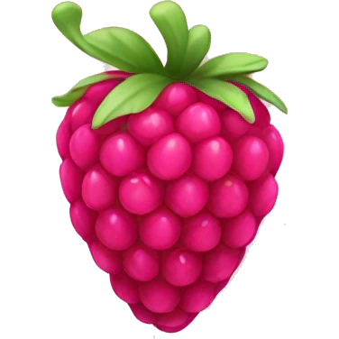 A single pink raspberry emoji