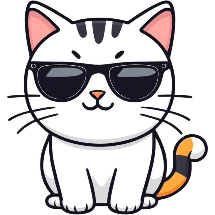 Cat with sunglasses emoji