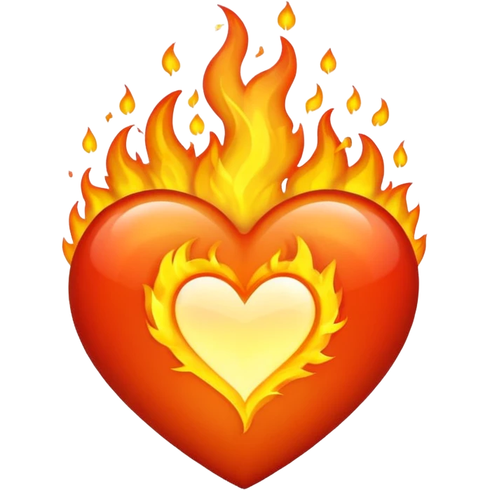 Heart flaming  emoji