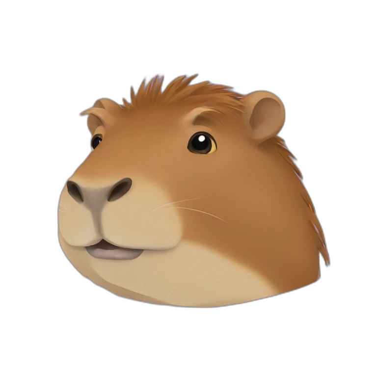 Un capybara roi emoji