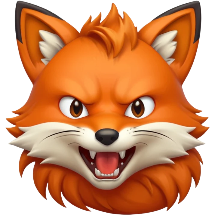 renard entier en colère emoji
