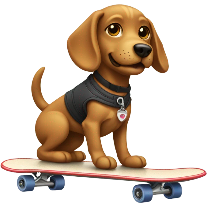 Dog skateboarding  emoji