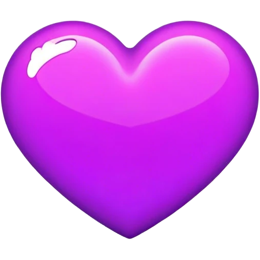 Neon purple heart emoji