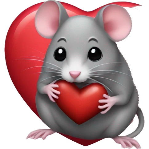 mouse heart emoji