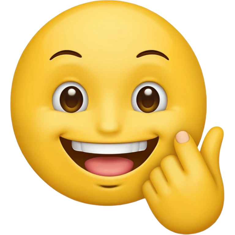 Emoji face covering mouth with hand emoji