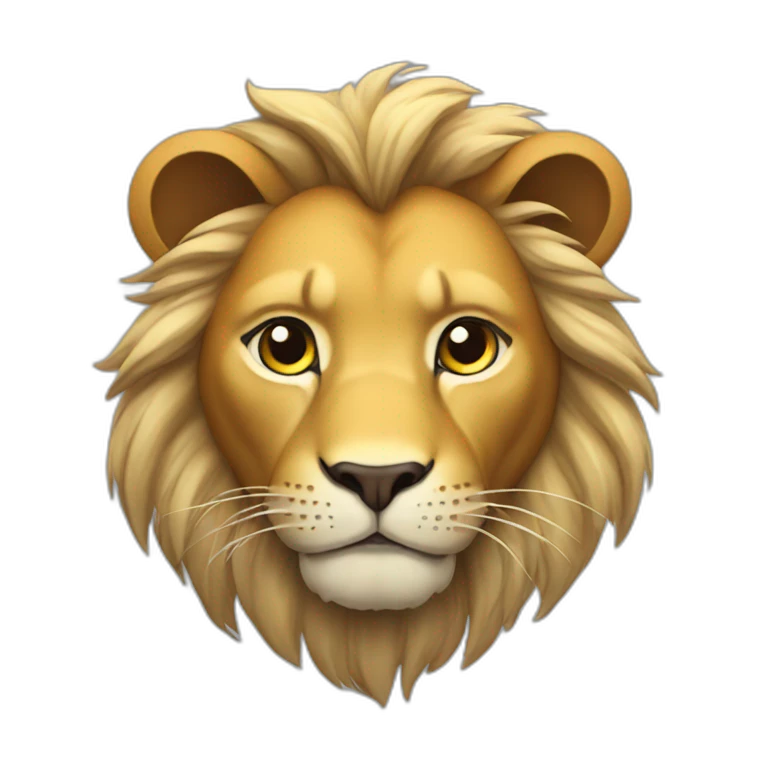 Lion sur chat emoji