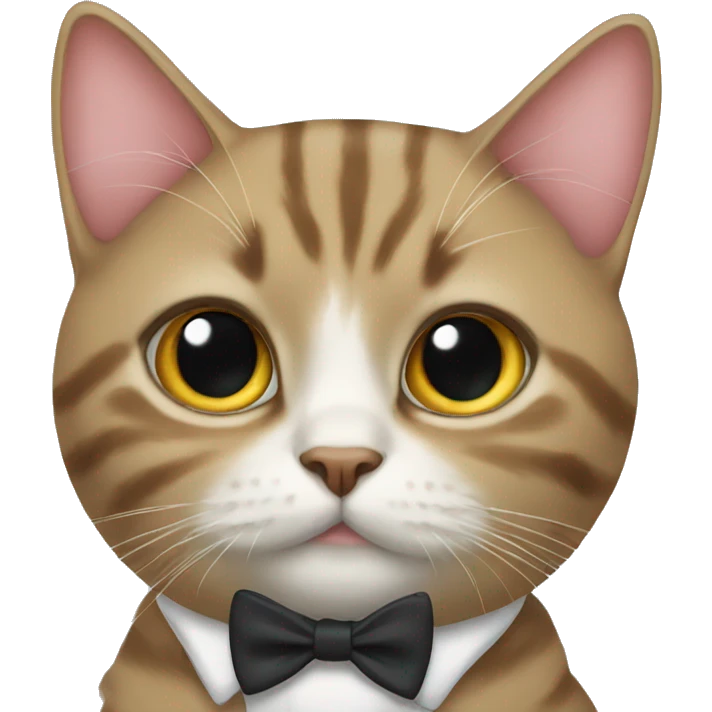 Cat with bow tie  emoji
