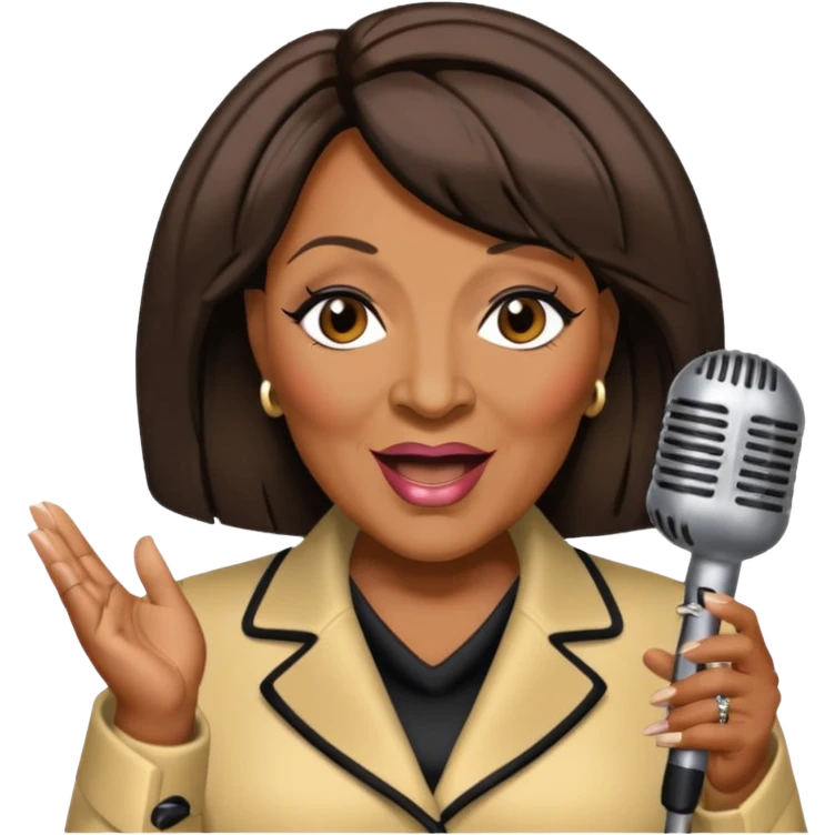 Patti LaBelle with dark brown hair emoji