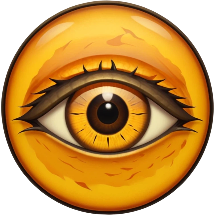 Realistic Cat-Reptile slit pupil eye in a circle  emoji