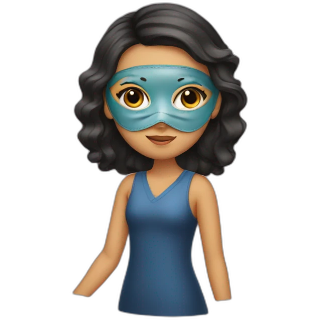 girl in mask and tweezers emoji