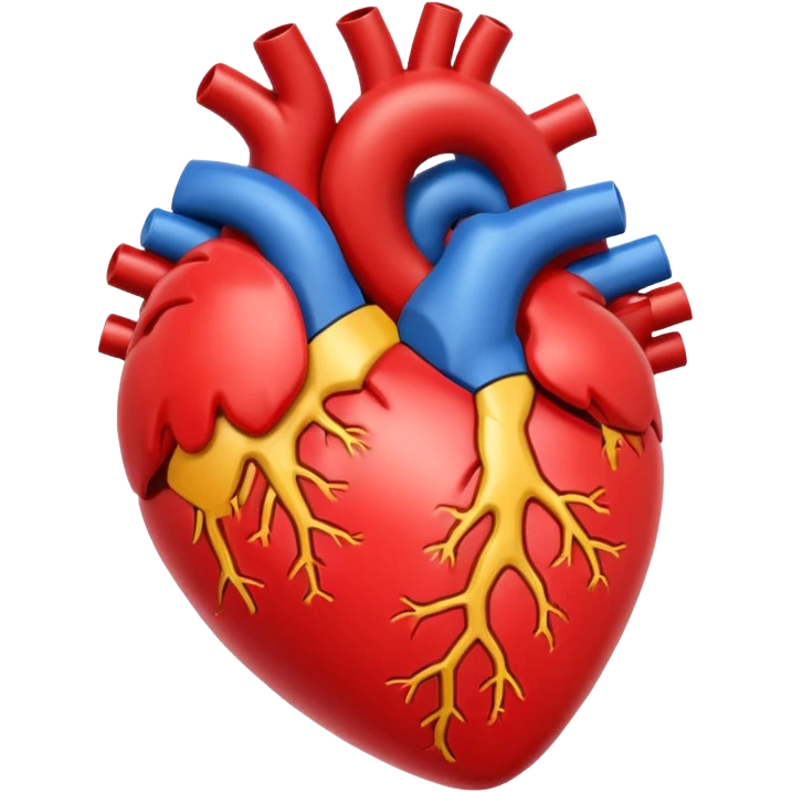 Cartoon heart beating out of chest emoji