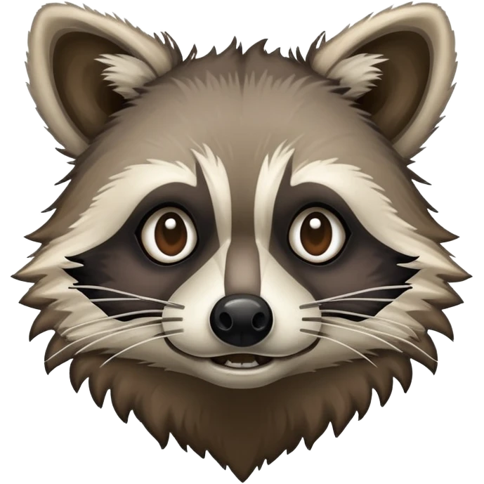 Deformed raccoon emoji
