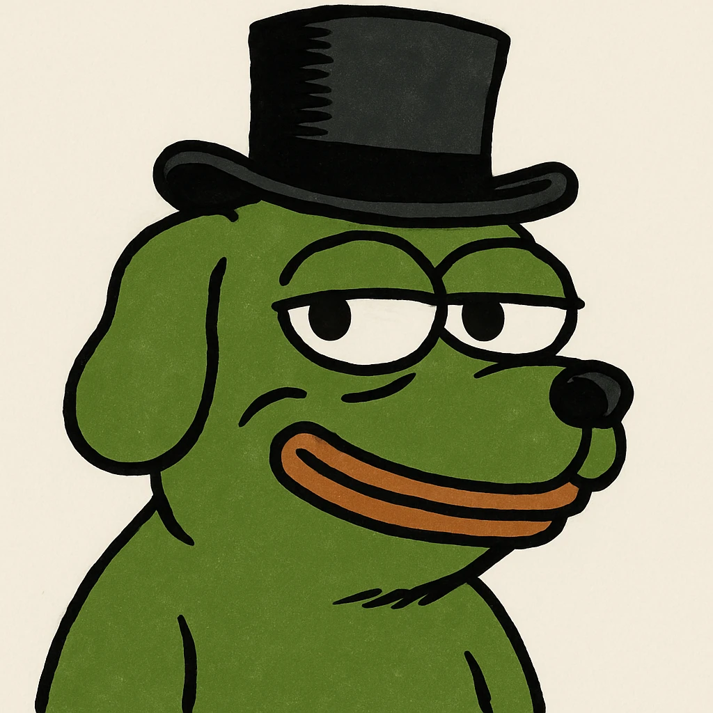 dog with tophat emoji