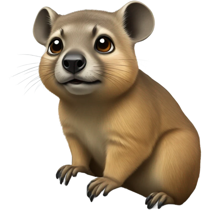 Hyrax on a rock emoji