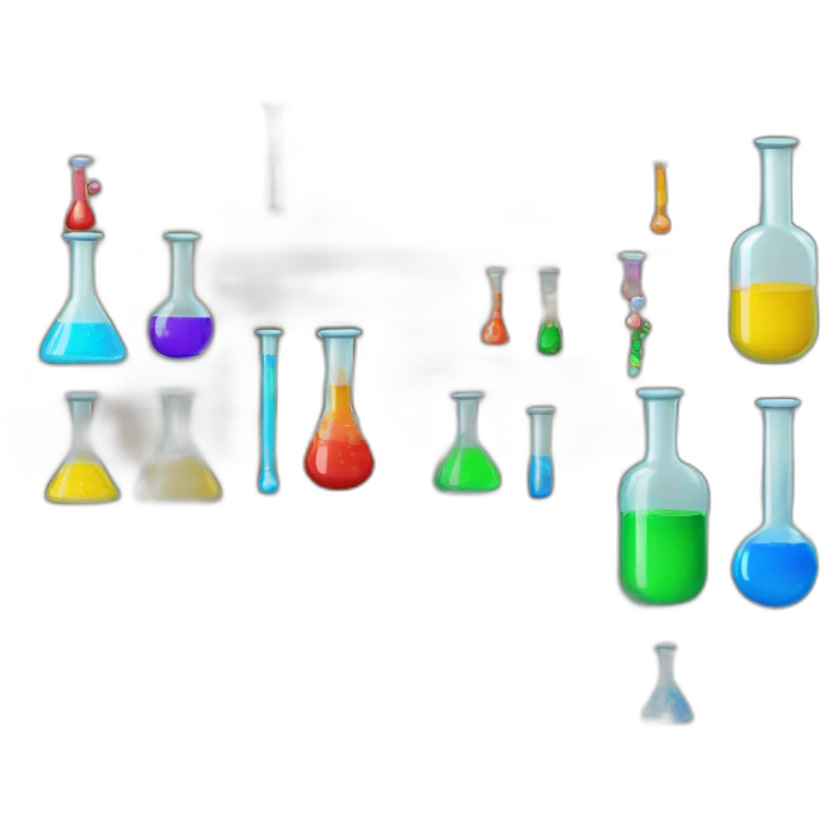 fórmula química de muchos colores emoji