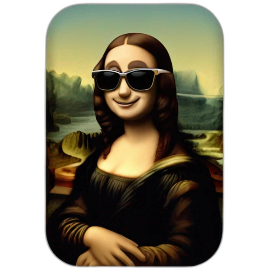 mona lisa with sunglasses emoji