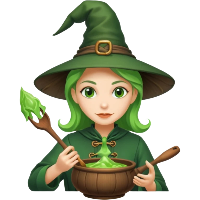 green witch cooking potion emoji