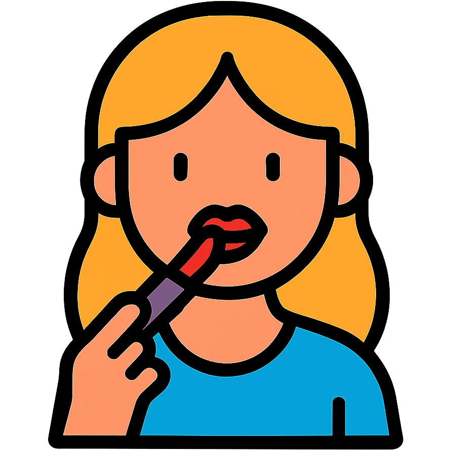 woman applying lipstick emoji