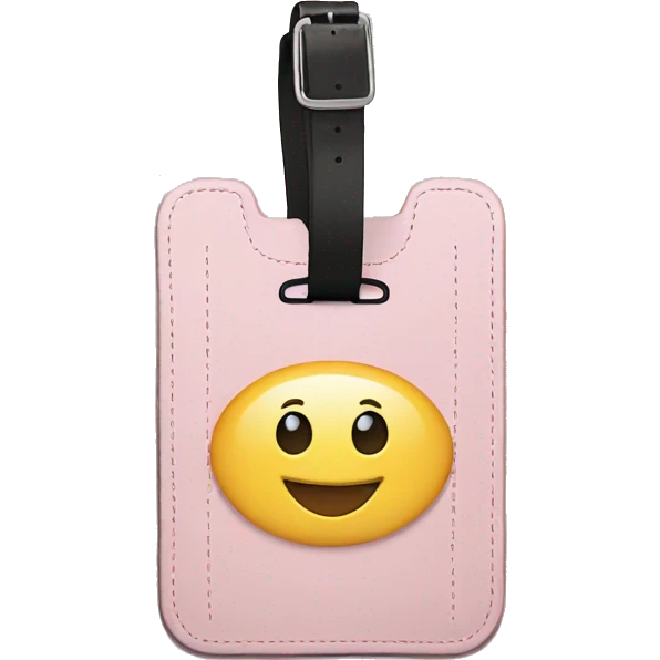 Light pink luggage tag emoji