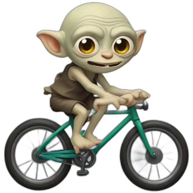 Gollum on a bike emoji