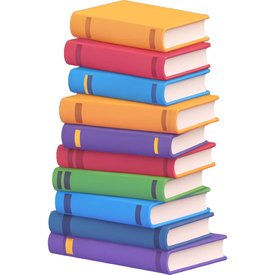 a huge pile of books emoji