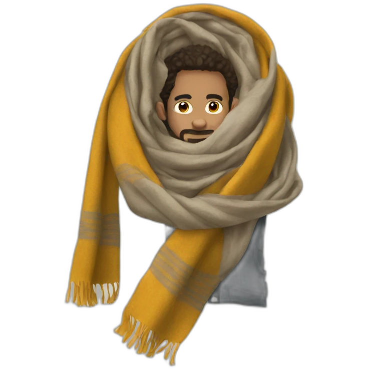man scarf emoji