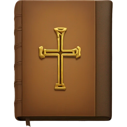 Bible, book closed, plain leather-bound cover emoji