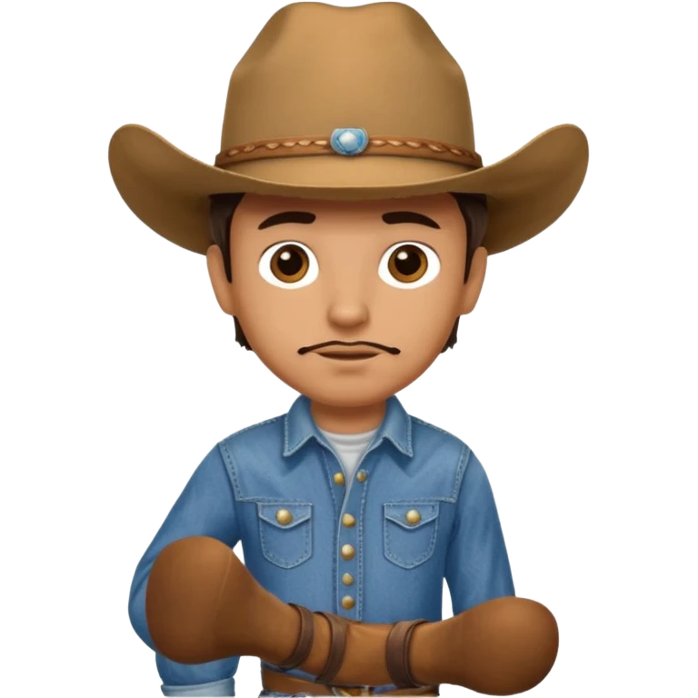 A realistic cowboy emoji