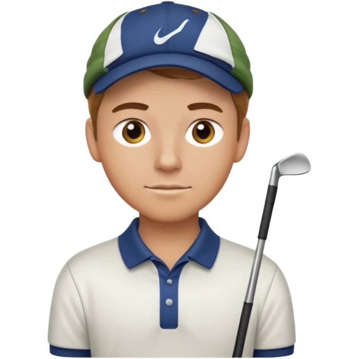 A GOLF PLAYER YOUNG MAN LIGTH BROWN HAIR emoji