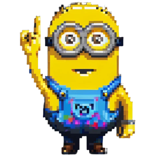 Minion character waving emoji
