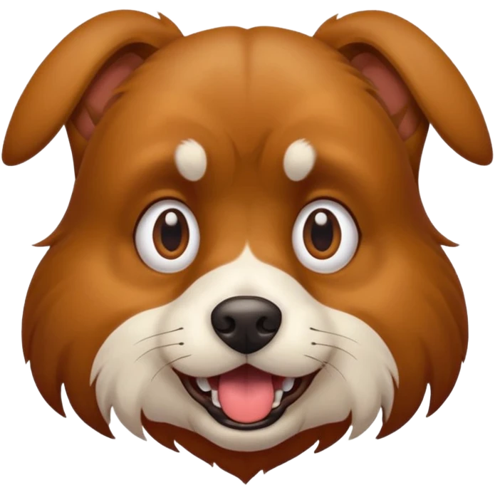 Dog with crazy face emoji