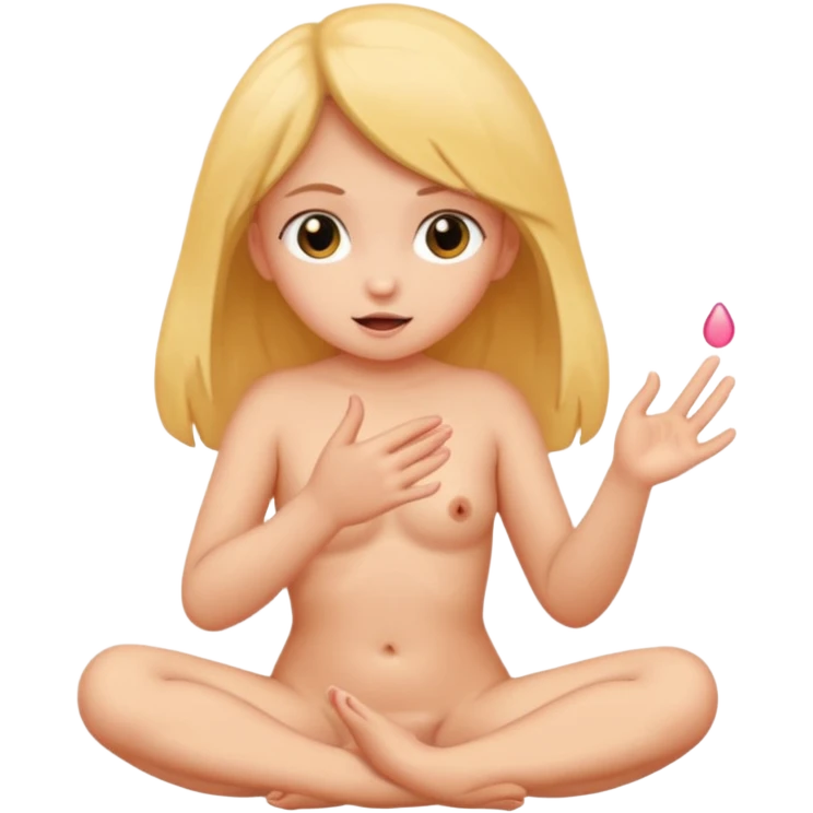 a young girl with a naked pussy who is fingering  emoji