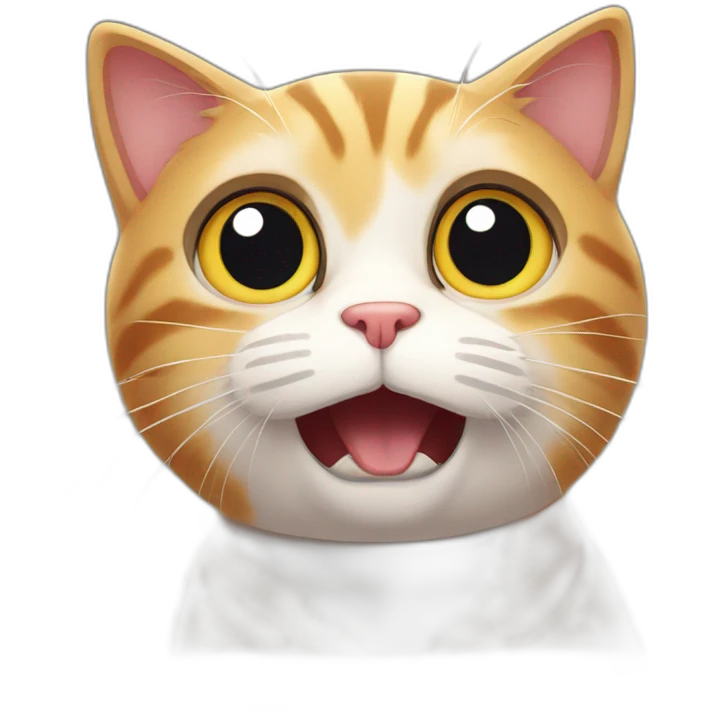 A shocked cat emoji
